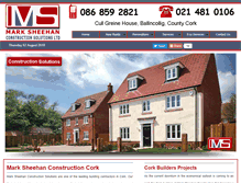 Tablet Screenshot of marksheehanconstruction.com